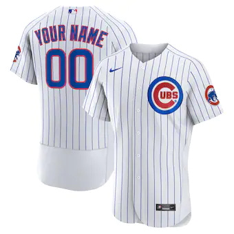 mens nike white chicago cubs home authentic custom jersey_p